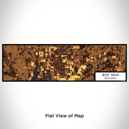 Flat View of Map Custom West Bend Wisconsin Map Enamel Mug in Ember