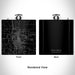Rendered View of West Bend Wisconsin Map Engraving on 6oz Stainless Steel Flask in Black