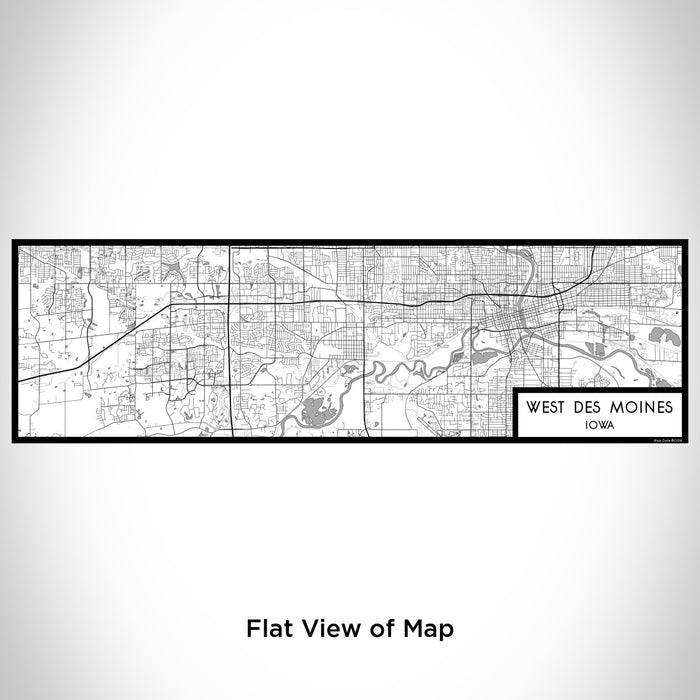 Flat View of Map Custom West Des Moines Iowa Map Enamel Mug in Classic