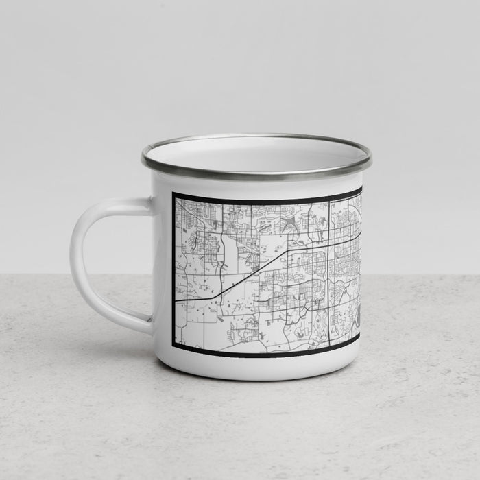 Left View Custom West Des Moines Iowa Map Enamel Mug in Classic
