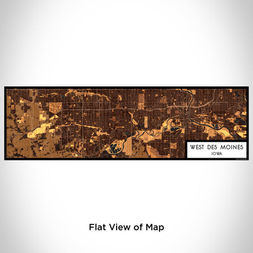 Flat View of Map Custom West Des Moines Iowa Map Enamel Mug in Ember