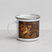 Left View Custom West Des Moines Iowa Map Enamel Mug in Ember