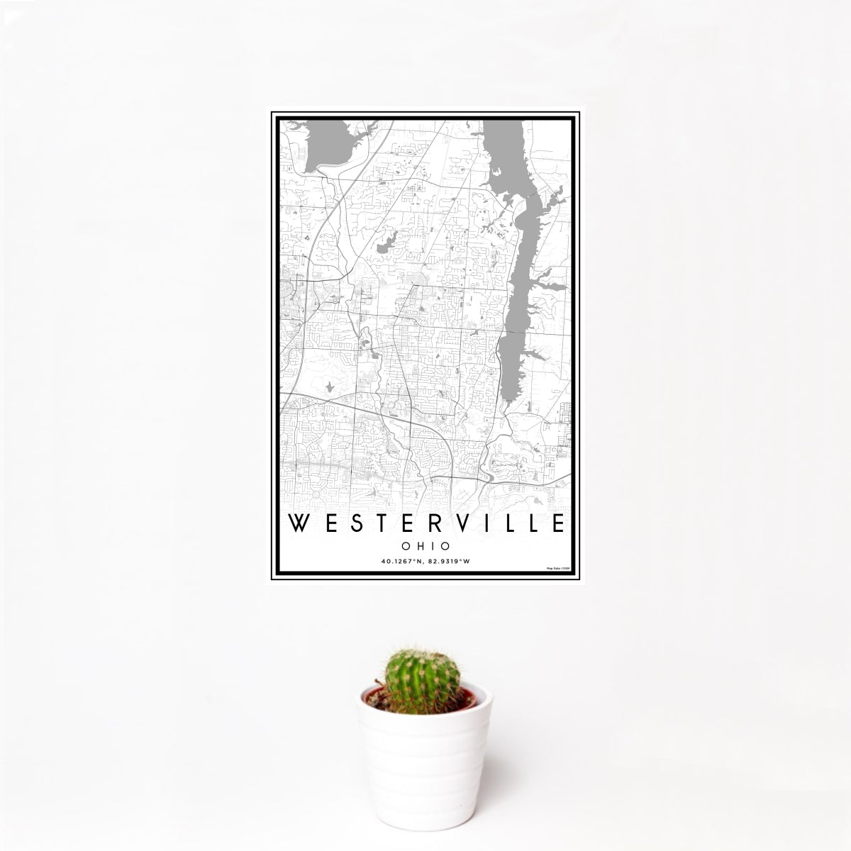 Westerville Ohio Map Print in Classic — JACE Maps