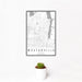 12x18 Westerville Ohio Map Print Portrait Orientation in Classic Style With Small Cactus Plant in White Planter