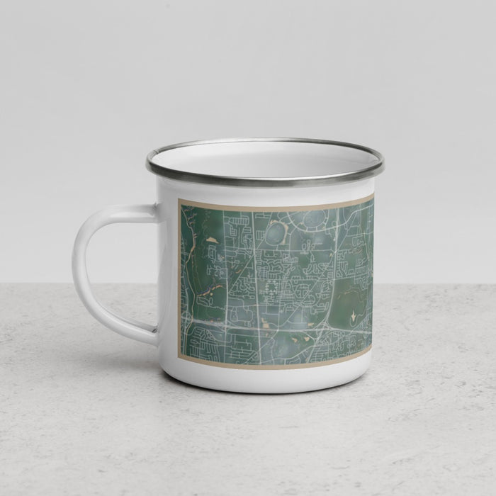 Left View Custom Westerville Ohio Map Enamel Mug in Afternoon