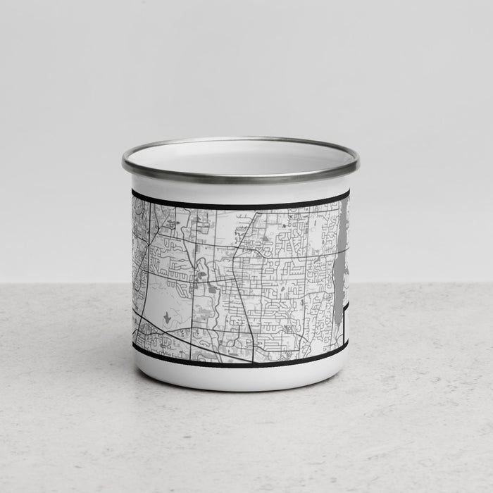 Front View Custom Westerville Ohio Map Enamel Mug in Classic