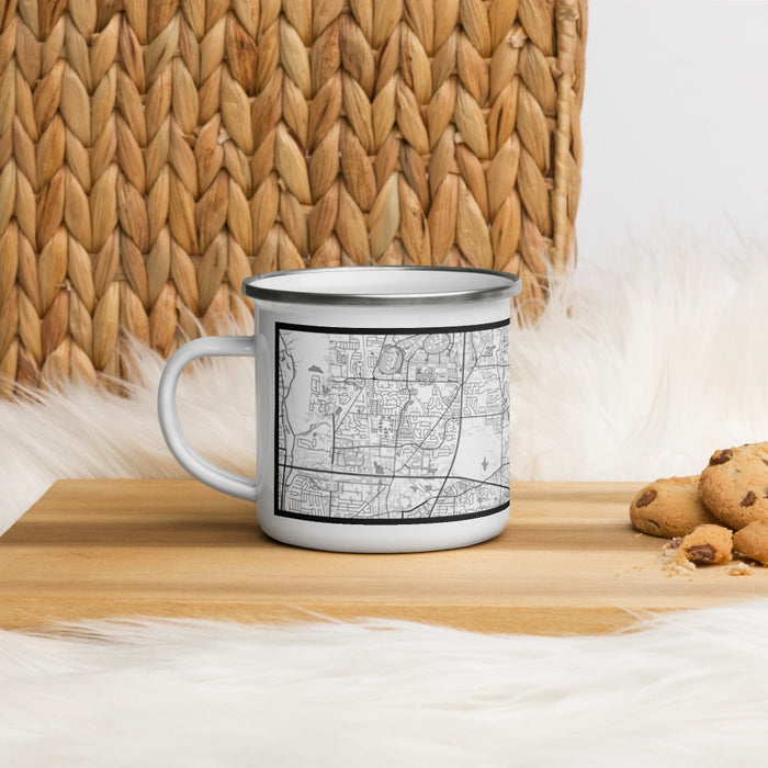 Left View Custom Westerville Ohio Map Enamel Mug in Classic on Table Top
