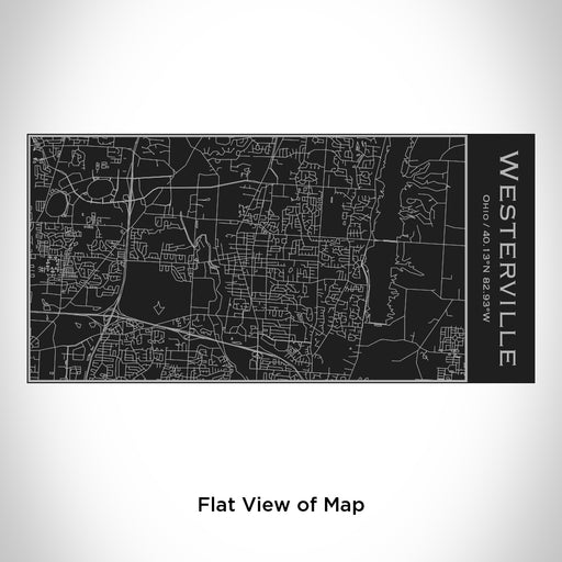 Rendered View of Westerville Ohio Map Engraving on 17oz Stainless Steel Insulated Cola Bottle in Black