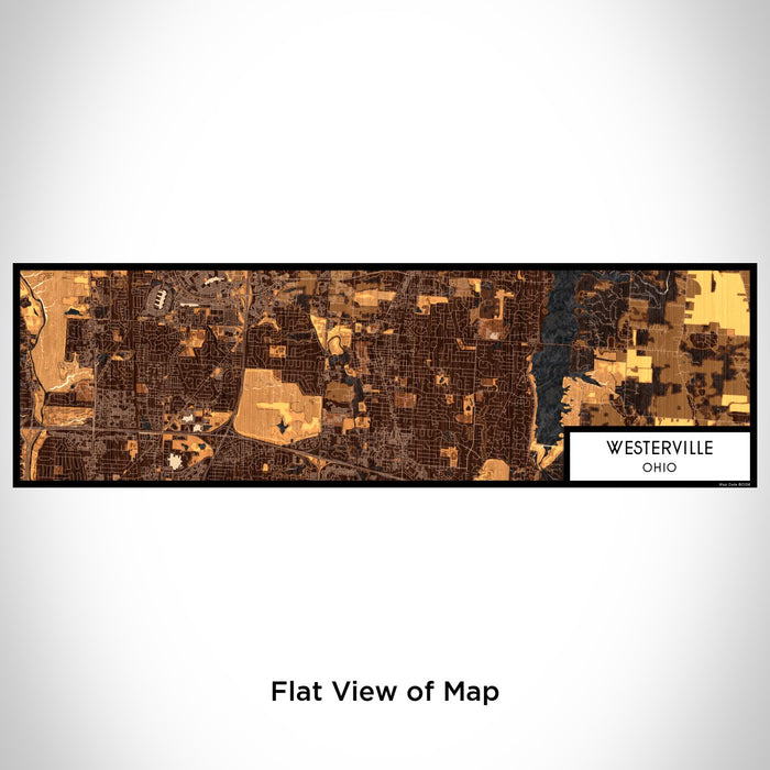 Flat View of Map Custom Westerville Ohio Map Enamel Mug in Ember