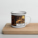 Right View Custom Westerville Ohio Map Enamel Mug in Ember