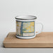 Right View Custom Westerville Ohio Map Enamel Mug in Woodblock