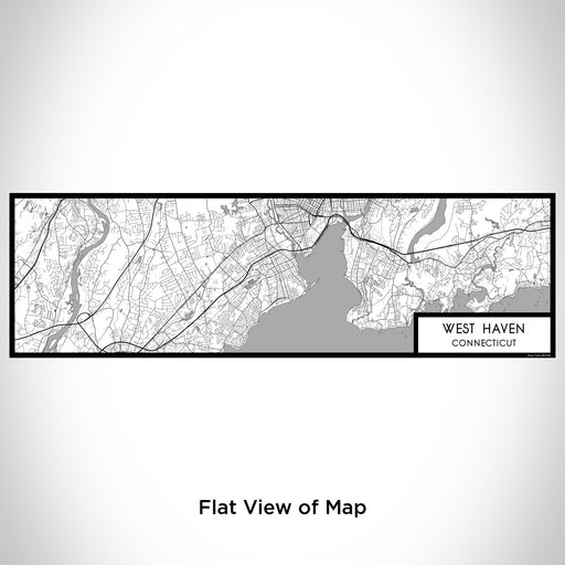 Flat View of Map Custom West Haven Connecticut Map Enamel Mug in Classic