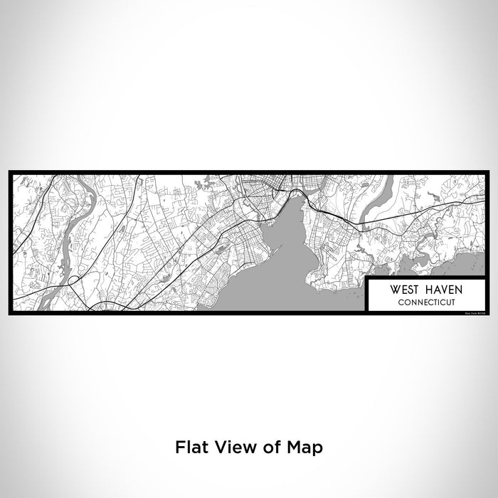 Flat View of Map Custom West Haven Connecticut Map Enamel Mug in Classic