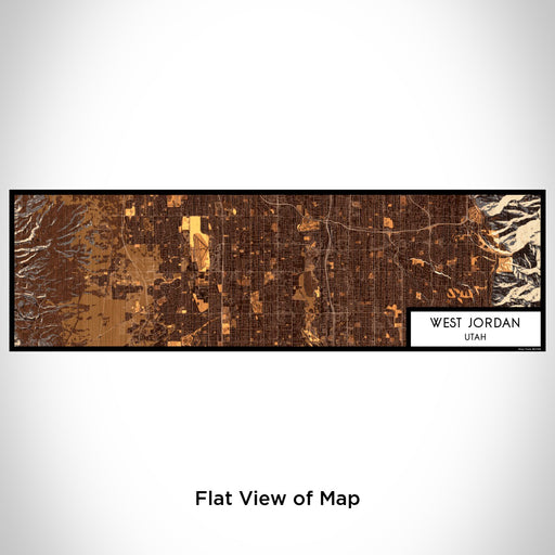 Flat View of Map Custom West Jordan Utah Map Enamel Mug in Ember