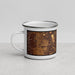 Left View Custom West Jordan Utah Map Enamel Mug in Ember