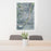 24x36 West Lafayette Indiana Map Print Portrait Orientation in Afternoon Style Behind 2 Chairs Table and Potted Plant
