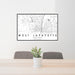 24x36 West Lafayette Indiana Map Print Lanscape Orientation in Classic Style Behind 2 Chairs Table and Potted Plant