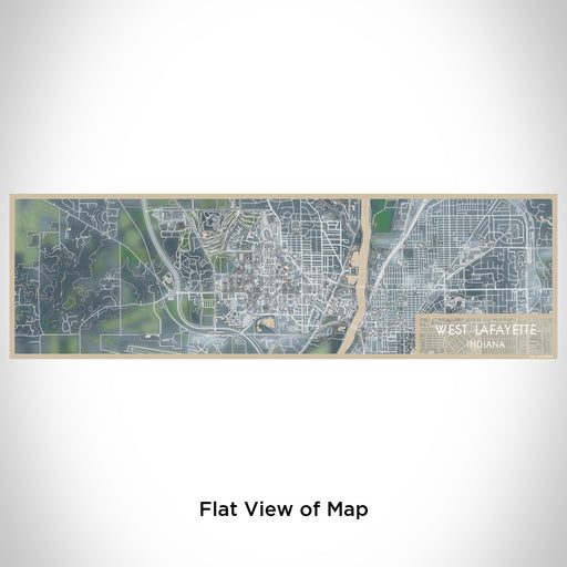 Flat View of Map Custom West Lafayette Indiana Map Enamel Mug in Afternoon