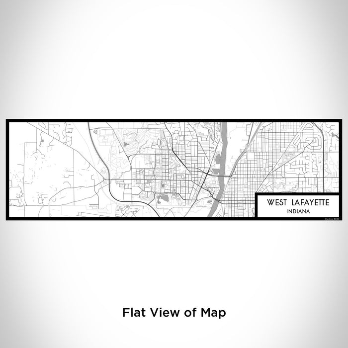 Flat View of Map Custom West Lafayette Indiana Map Enamel Mug in Classic