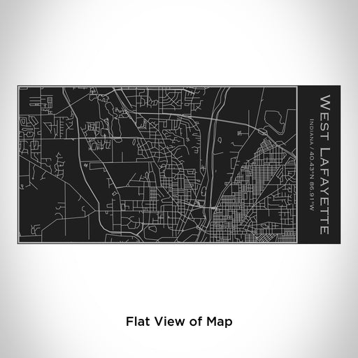 Rendered View of West Lafayette Indiana Map Engraving on 17oz Stainless Steel Insulated Cola Bottle in Black