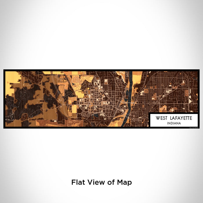 Flat View of Map Custom West Lafayette Indiana Map Enamel Mug in Ember