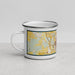 Left View Custom West Lafayette Indiana Map Enamel Mug in Woodblock