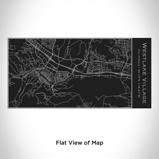 Rendered View of Westlake Village California Map Engraving on 17oz Stainless Steel Insulated Cola Bottle in Black