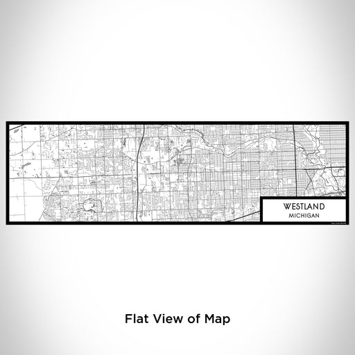 Flat View of Map Custom Westland Michigan Map Enamel Mug in Classic