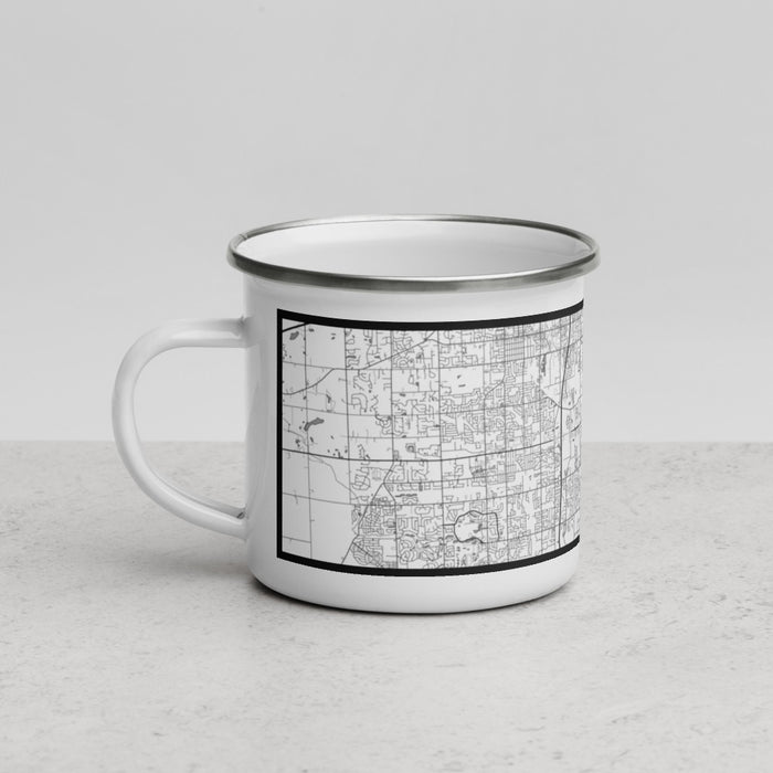 Left View Custom Westland Michigan Map Enamel Mug in Classic