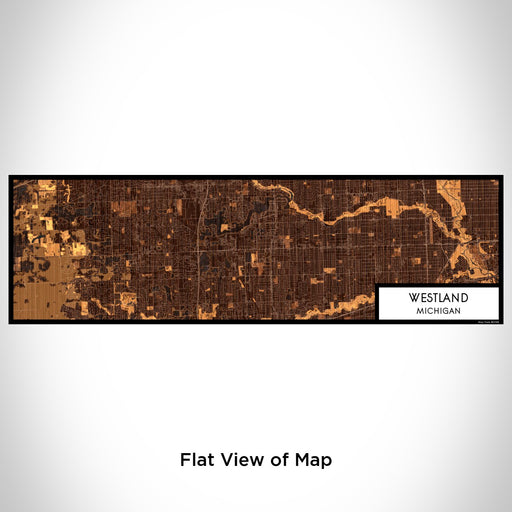 Flat View of Map Custom Westland Michigan Map Enamel Mug in Ember