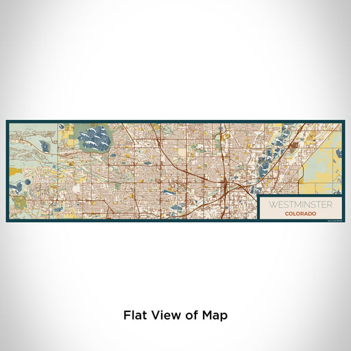 Flat View of Map Custom Westminster Colorado Map Enamel Mug in Woodblock