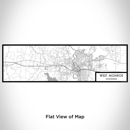 Flat View of Map Custom West Monroe Louisiana Map Enamel Mug in Classic