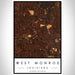 West Monroe Louisiana Map Print Portrait Orientation in Ember Style With Shaded Background