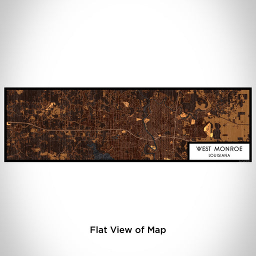 Flat View of Map Custom West Monroe Louisiana Map Enamel Mug in Ember