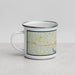 Left View Custom West Monroe Louisiana Map Enamel Mug in Woodblock