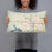 Person holding 20x12 Custom West Monroe Louisiana Map Throw Pillow in Woodblock