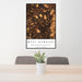24x36 West Newbury Massachusetts Map Print Portrait Orientation in Ember Style Behind 2 Chairs Table and Potted Plant
