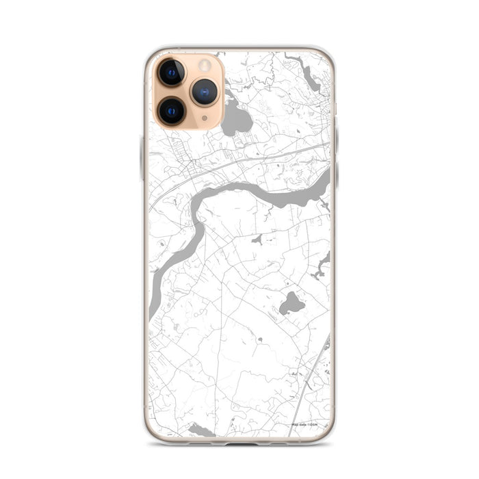 Custom iPhone 11 Pro Max West Newbury Massachusetts Map Phone Case in Classic
