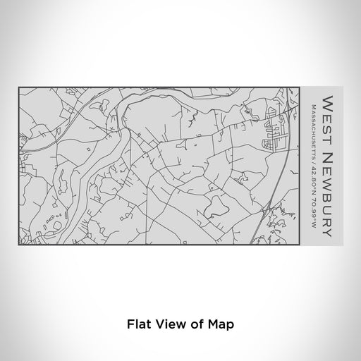 Rendered View of West Newbury Massachusetts Map Engraving on 17oz Stainless Steel Insulated Cola Bottle