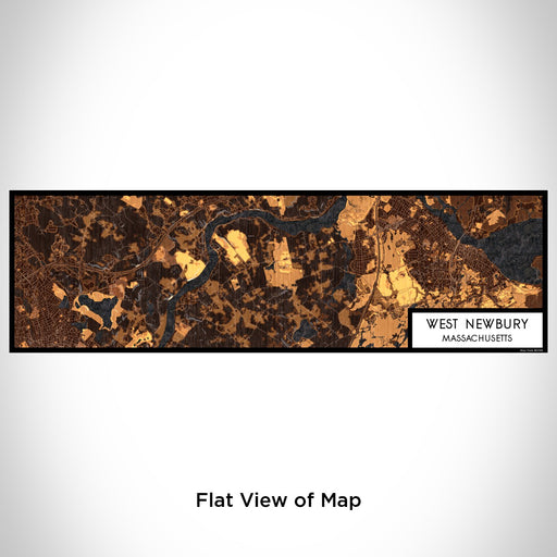 Flat View of Map Custom West Newbury Massachusetts Map Enamel Mug in Ember