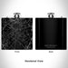 Rendered View of West Newbury Massachusetts Map Engraving on 6oz Stainless Steel Flask in Black