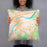 Person holding 18x18 Custom West Newbury Massachusetts Map Throw Pillow in Watercolor