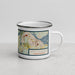 Right View Custom West Newbury Massachusetts Map Enamel Mug in Woodblock