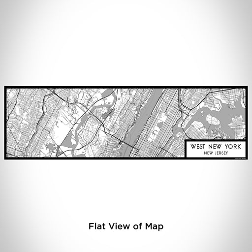 Flat View of Map Custom West New York New Jersey Map Enamel Mug in Classic