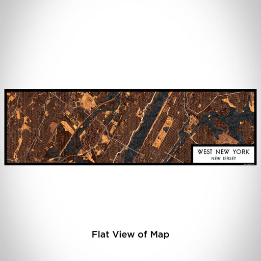 Flat View of Map Custom West New York New Jersey Map Enamel Mug in Ember