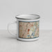 Left View Custom West New York New Jersey Map Enamel Mug in Woodblock