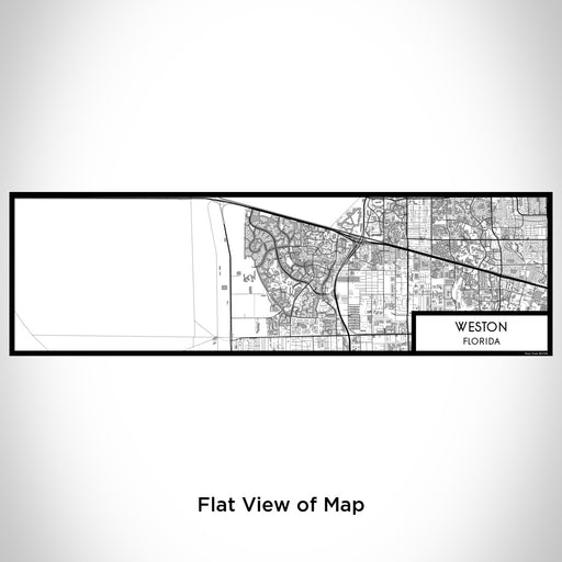 Flat View of Map Custom Weston Florida Map Enamel Mug in Classic