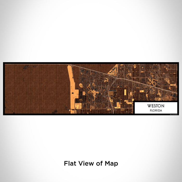 Flat View of Map Custom Weston Florida Map Enamel Mug in Ember