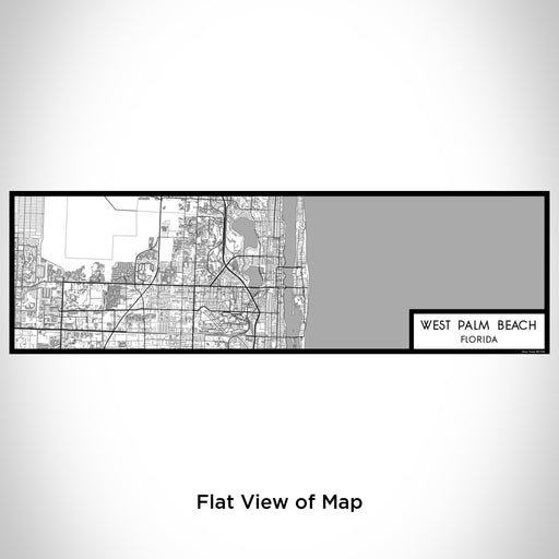 Flat View of Map Custom West Palm Beach Florida Map Enamel Mug in Classic