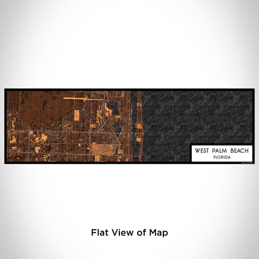 Flat View of Map Custom West Palm Beach Florida Map Enamel Mug in Ember